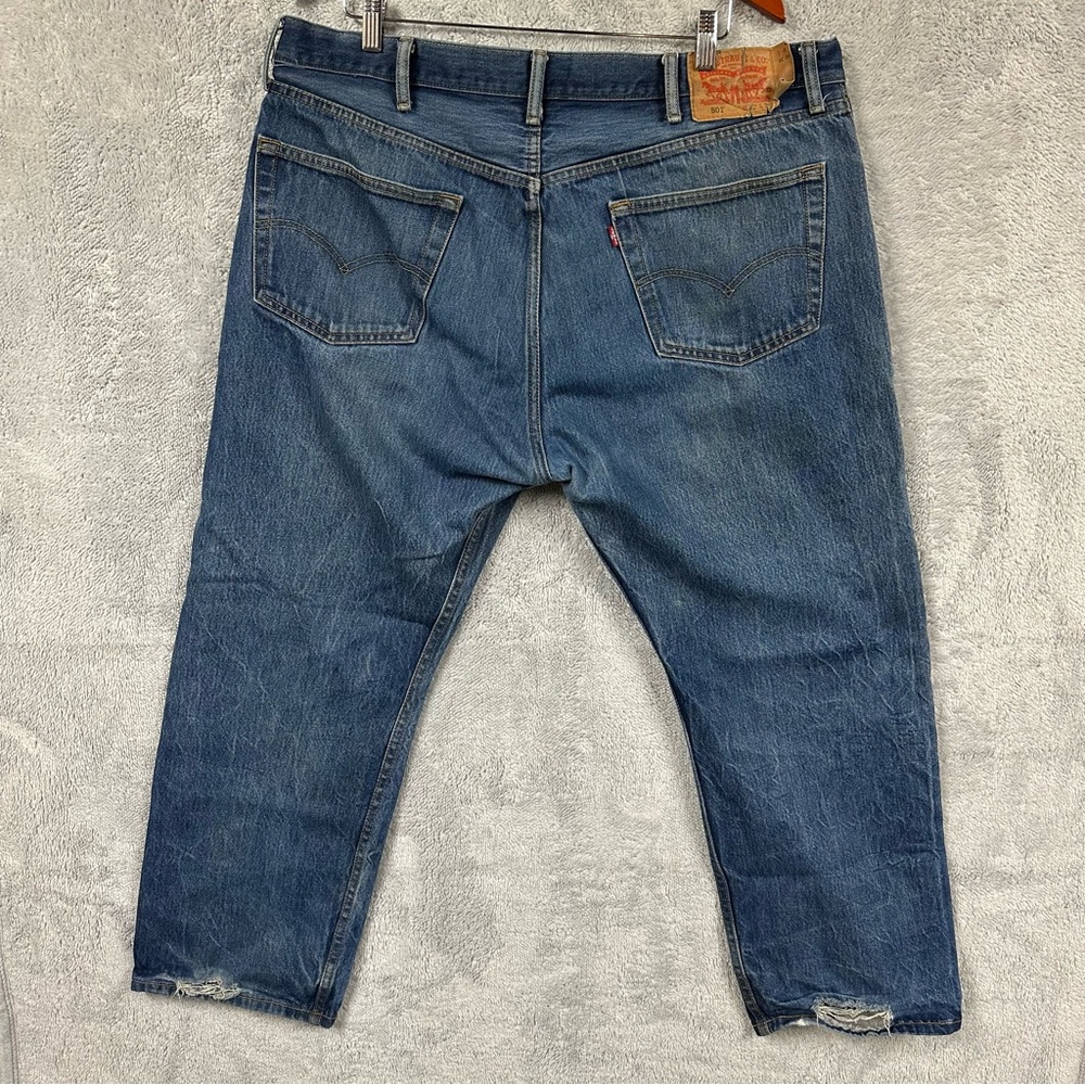 Levi’s 501 Button Fly Jeans Size 42x30 Distressed Read Description - Picture 3 of 14
